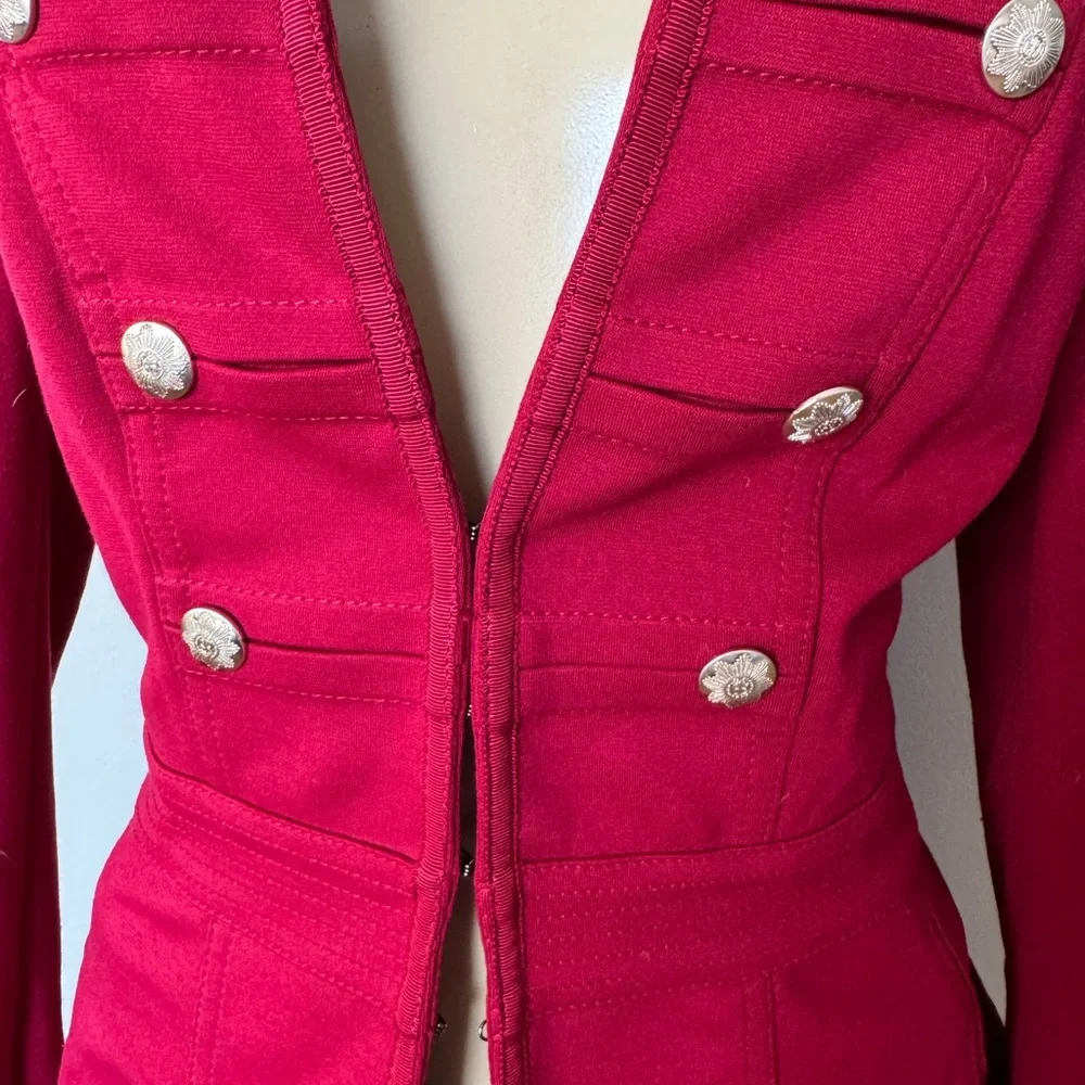 White House black market red military blazer - Picture 10 of 10